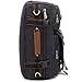 KAUKKO Outdoor Travel Men Backpack Hiking Camping Canvas Rucksack (Canvas Black)