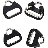 Leftfoto Stainless Steel Triangle Split Ring,Camera Strap Hook Lug Ring, with Plastic Cap,for Belt Hook Lanyard for Camera Shoulder Strap (4 pcs)