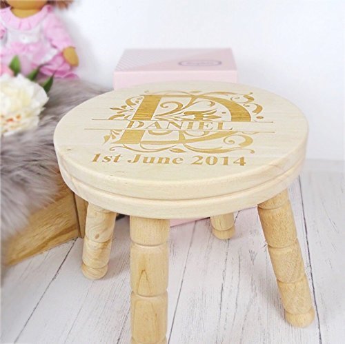 personalised wooden stool for child