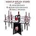 CosmoSpa Acrylic Makeup Brush Holder & Rack for Air Drying Cosmetic Brushes