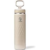 Takeya Sport 22 oz Triple-Insulated Stainless Steel Water Bottle, Straw Lid – Leakproof, Sweatproof, BPA-Free, Keeps Drinks Cold 36 Hrs, Hot 14 Hrs – Almond