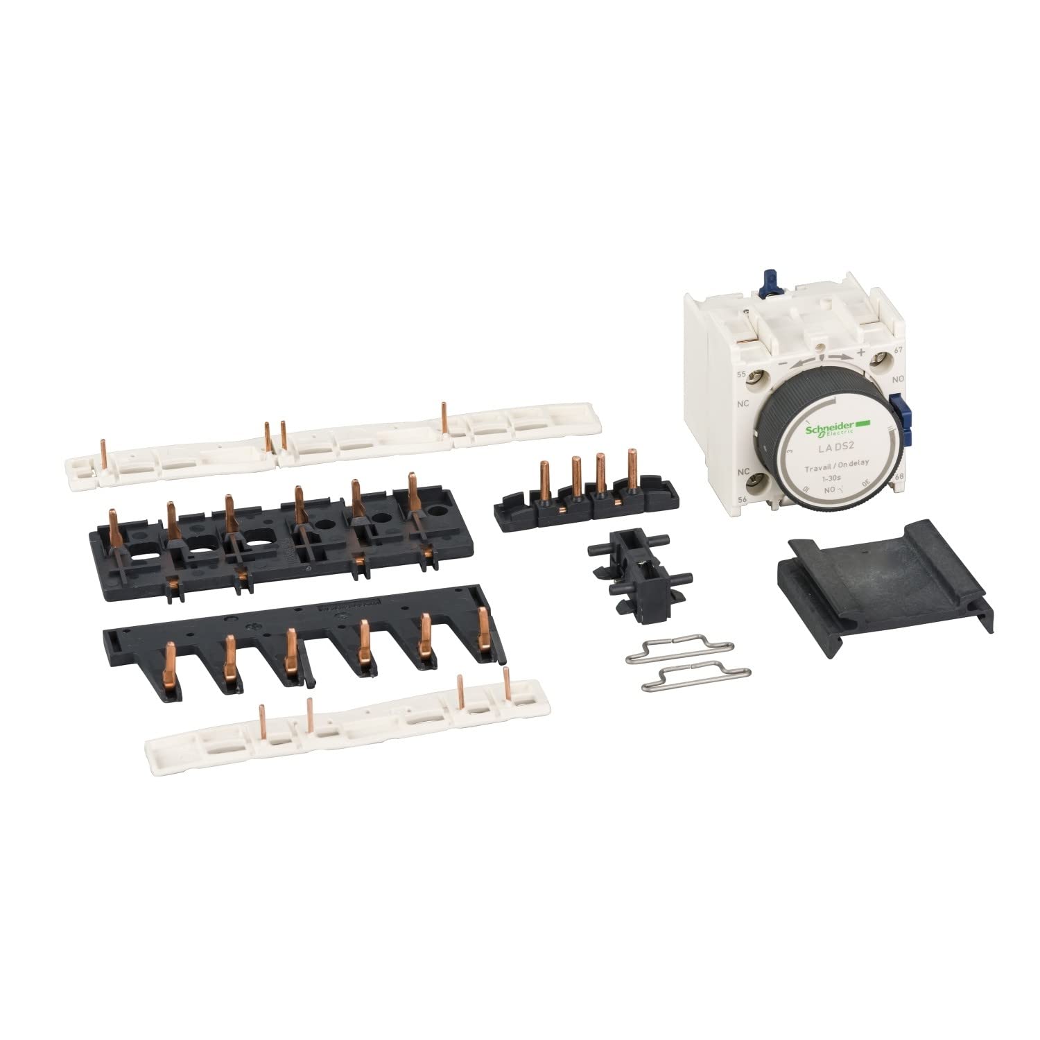 Schneider Electric, Kit for assembling star delta starters, for 3 x contactors LC1D09-D38 star smaller, with time delay block, LAD93217