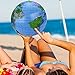 Pangda 8 Pack 16 Inch Inflatable Globe Blow up World Globe PVC Inflatable Earth Beach Ball for Playing or Teaching, Beach Ball for Kids Party Bags Summer Pool