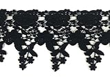 Wide Trim, 4.5 inch Flower and Leaf Venise Lace Trim, 2 Yards