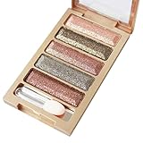 Canserin New 5 Color Glitter Eyeshadow Makeup Eye Shadow Palette (F)