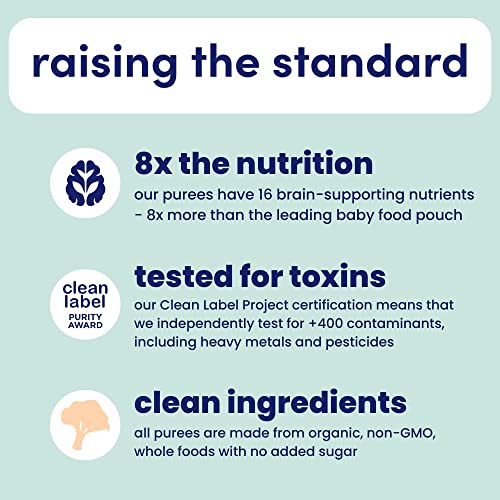 Cerebelly Baby Food Pouch – Sweet Potato Mango, Organic Fruit & Veggie Purees, Great Snack for Toddlers, 16 Brain-supporting Nutrients from Superfoods, No Added Sugar