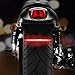MICTUNING 8'' Motorcycle Red/Amber Tail Brake Running Turn Signal LED Strip Light - Waterproof