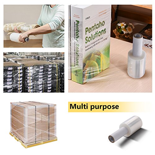 Industrial Strength Stretch Wrap Film with Handle for Pallet Wrap Moving Supplies Binding Wrap & Shrink Skid Wrap Film(4.3 inch x 492 feet) - Thumbnail 5