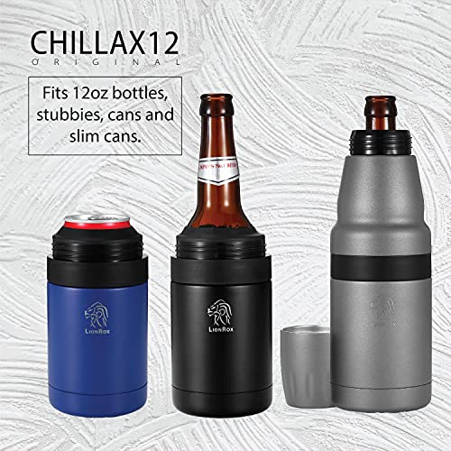 LionRox Chillax12 Beer Bottle and Can Insulator Fully Vacuum