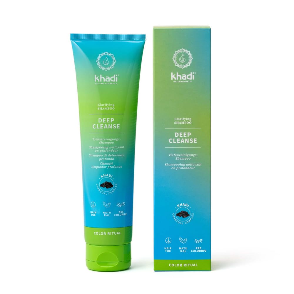 khadi DEEP CLEANSE Ayurvedic Clarifying Shampoo - Intensive clarifying deep cleansing of hair & scalp - 100% natural & silicone-free - 150g