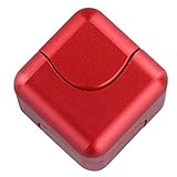 RELEASE SPINNER Hand Spinner Bright Rainbow Series Premium Hybrid Ceramic Bearing Stress Relief Toy (Cube Spinner - Red)