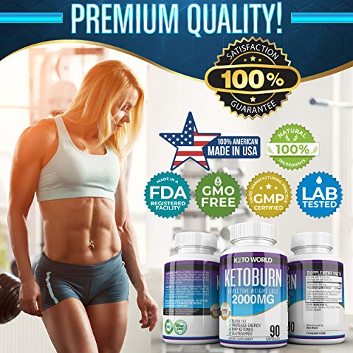 Best Keto Pills - 3X Potent (2000mg | 90 Capsules) - Weight Loss Keto Burn Diet Pills - Boost Energy and Metabolism - Exogenous Keto BHB Supplement for Women and Men - 90 Capsules - Thumbnail 6