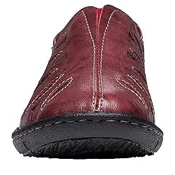 Propet Women's Cameo Flat, Maroon, 6 2E US