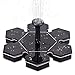 Solar Fountain Pump with Battery Backup and Light,Solar Bird Bath Fountains,Solar Powered Fountain for Birdbath, Outdoor, Pond, Fish Tank and Garden Decoration (φ8.07inches)
