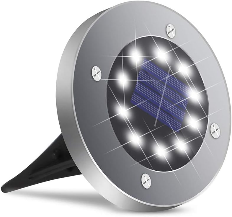 DUUDO Solar Ground Light, Newest 10 LED Garden Pathway Outdoor