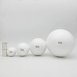 Crafjie Craft Foam Balls 3 Inches in Diameter