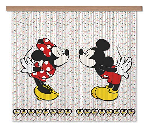 AG Design Tende - Mickey Mouse Disney - Tende per Camera Bambini - Stampa Foto 3D - 180 x 160 cm - 2 Parti - FCSXL 4371