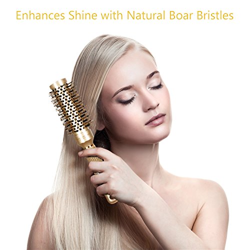 [Upgraded] SUPRENT Nano Thermal Ceramic & Ionic Round Barrel Hair Brush with Boar Bristle, Blowout Brush for Blow Drying, Curling &Straightening, Perfect Volume & Shine (2.4 Inch) - Thumbnail 7