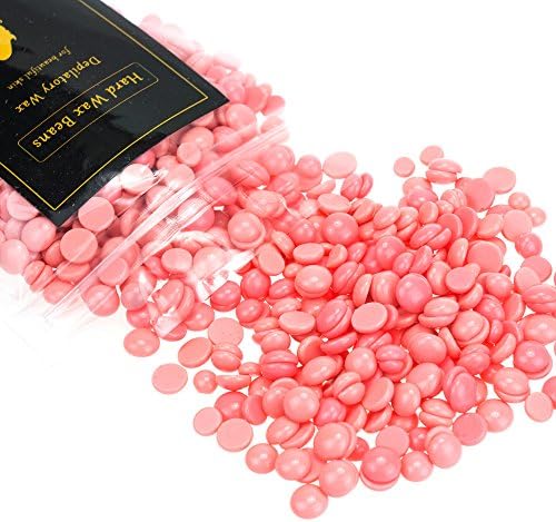 Hair Removal Hard Wax Beans Depilatory for Man and Woman Hair Remove Strapless Full-Body Depilatory Wax Beads (50g ?1.76oz?, rose)