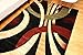 Feraghan/New City Brand New Contemporary Modern Wavy Circles Area Rug, 4' Round, Black/Brown/Beige