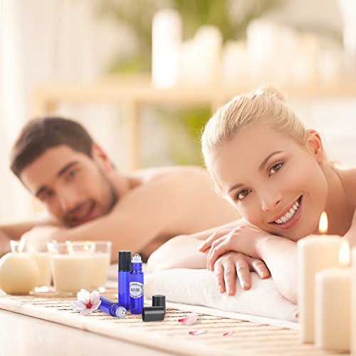 12,10ml Roller Bottles for Essential Oils - Cobalt Blue, Glass with Stainless Steel Roller Balls by Mavogel ( 3 Extra Roller Balls, 30 Pieces Labels, Opener, Funnel, Dropper, Brush Included) - Thumbnail 6