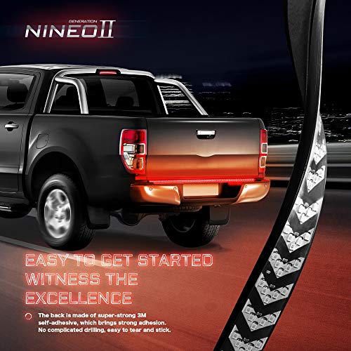 NINEO 60" LED Tailgate Light Bar Strip w/Arrow Design Turn Signal Brake Running compatible Pickup Truck Trailer SUV RV VAN Car Towing Vehicle - No Drill Install