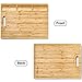 Extra Large Organic Bamboo Cutting Board for Kitchen, Includes 3 Built-In Compartments with Juice Grooves on Front and Back, Best as a Butcher Block or Chopping Board for Meat Bread Cheese Vegtables