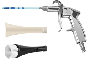 WBLLG Air Blow Gun High Pressure Air Blow Gun with 2 Set Nozzle, Interior Car Cleaning for Vehicle Upholstery Carpet Seat