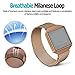 Fitbit Blaze Band with New Metal Frame Hagibis Milanese Loop Stainless Steel Bracelet Strap Magnet Lock Band for Fitbit Blaze Smart Watch-Small Large Black Sliver Rose Gold (Rose Gold, Large)