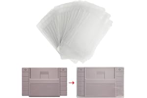 iParto 15 Pack Clear Case Sleeve Protector for Super Nintendo SNES Game Cartridges
