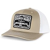 WHISKEY BENT HAT CO. The Duke Adjustable Snapback Hat (Khaki/White)