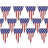 Large 24 Foot Patriotic Pennant Banner (2 PACK)