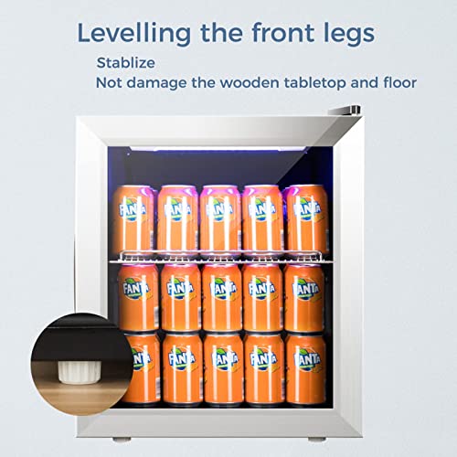 Advanics Auto Defrost Beverage Cooler Refrigerator, 60 Can Mini Drink