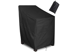 Patio Chair Covers Waterproof, ALSTER Outdoor Chair Covers(26" L x 34" W x 45" H), Durable and Waterproof Black Furniture Covers for Lounge Deep Seat, Rain Snow Dust Wind-Proof