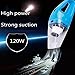 NUWA Handheld Car Vacuum Cleaner High Power Vacuum Cleaner for Car Truck SUV Dust Buster with 14 Foot (4.5 Meter) Power Cord Cigarette Lighter Portable Strong Suction Auto Vac 4000PA 120W 12V (Blue)