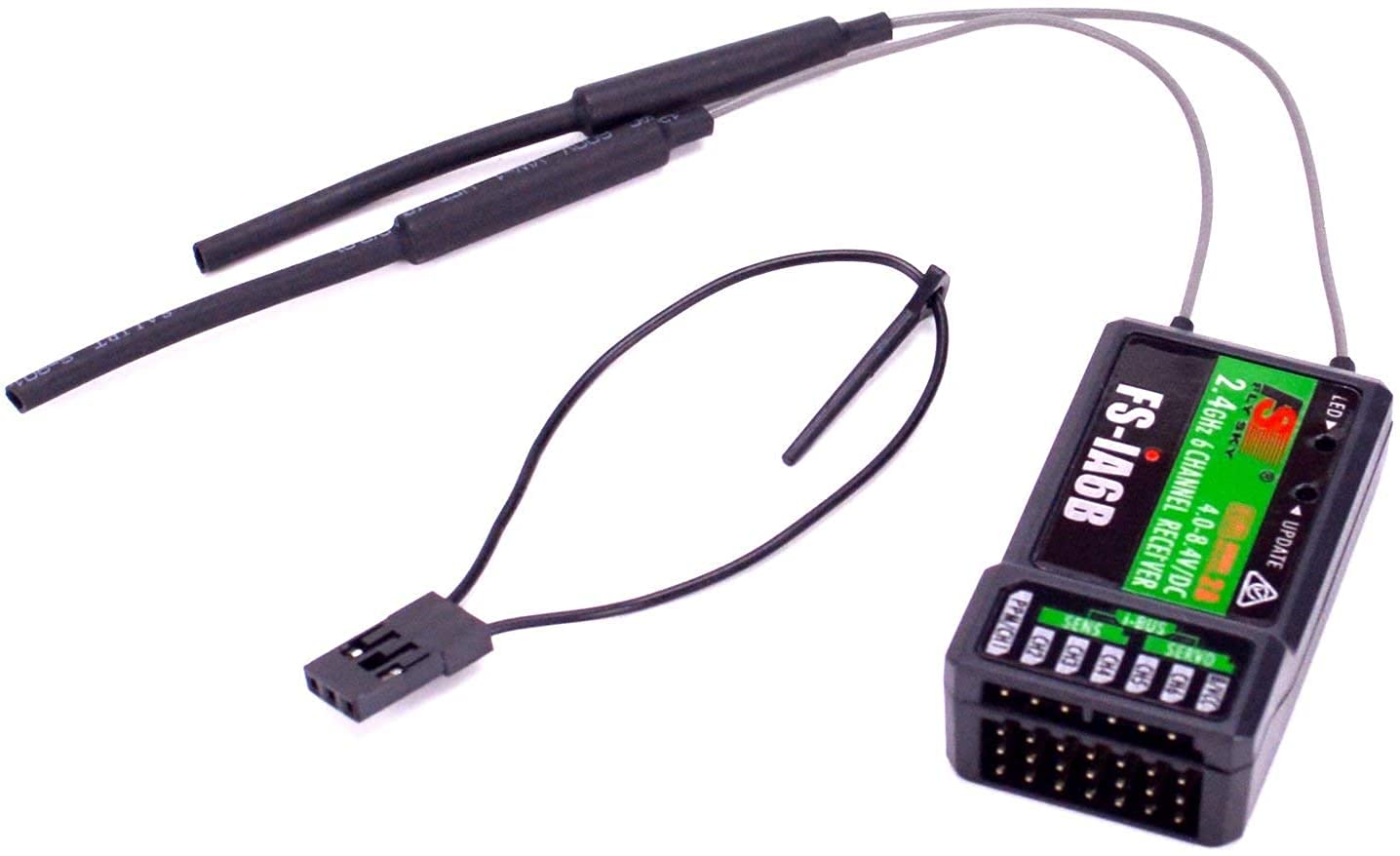 DollaTek FS-iA6B Receiver 2.4G 6CH with Double Antenna Compatible Flysky i6 FSI6X i10 Transmitter Remote Control