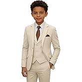 Toddler Tuxedo Suit for Boys Dress Clothes Wedding Outfit 5 Piece Slim Fit Suit for Kids Formal Dresswear Set