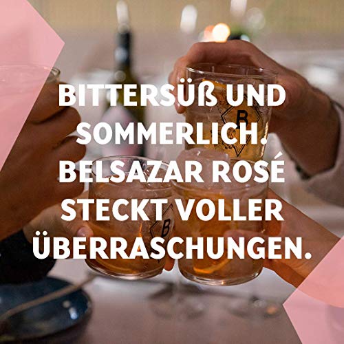 Belsazar Rose, Wein-Aperitif, vom Berliner Lebensgefühl inspiriert, gefertigt im Schwarzwald, ideal als Sommergetränk im Rose und Tonic, 14,5 Prozent vol, 750ml Einzelflasche – Bild 4
