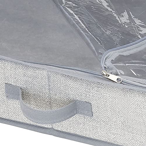 mDesign Soft Fabric Under Bed Storage Organizer Holder Bag for Clothing