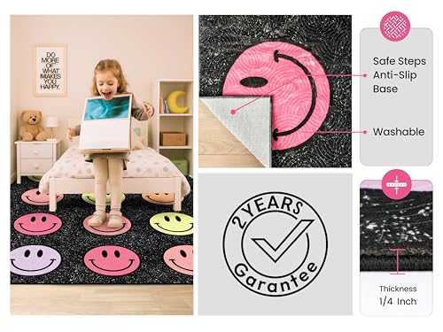 OLEEK Large Classroom Rug Elementary 8x13 - (Washable) Classroom Rugs for Kids Room - Classroom Carpet Elementary - Kids playroom Rug 8 x 13 - Preschool Rugs for Classroom - Schoolgirl Classroom Decor