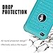 iPod 4 Case, iPod Touch 4 Case, MagicSky [Shock Absorption] Studded Rhinestone Bling Hybrid Dual Layer Armor Defender Protective Case Cover For iPod Touch 4th Generation - Cyan