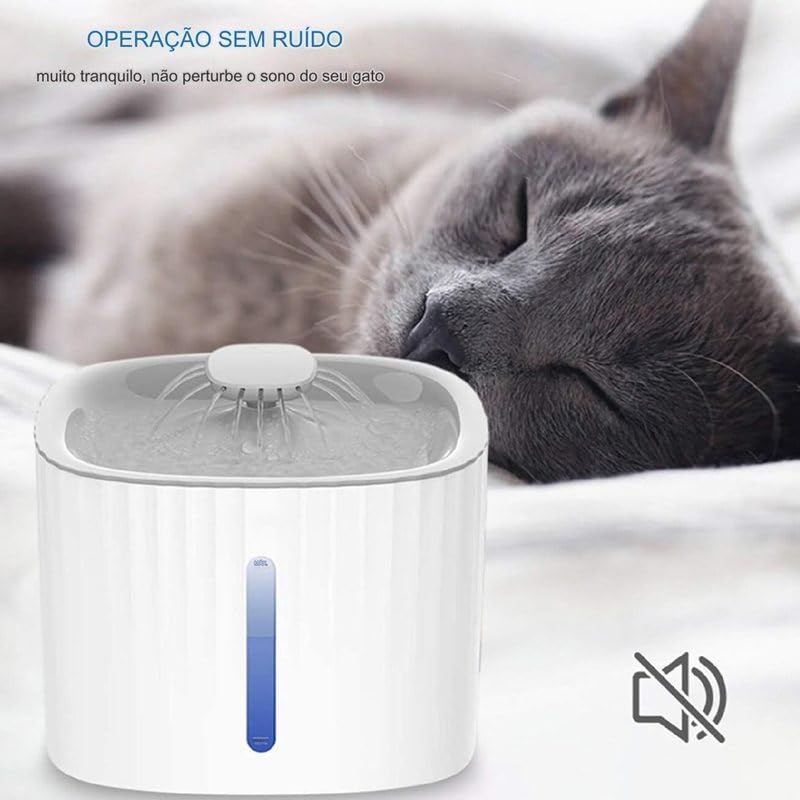 Bebedouro Fonte de Água Pet Inteligente Automático com Filtro Triplo - 3 litros