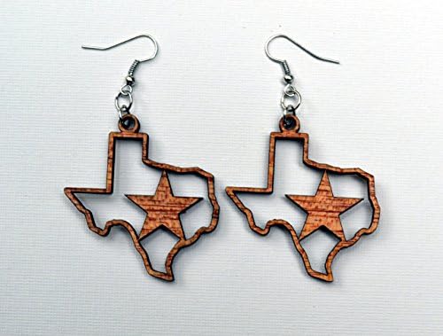 Texas Strong Houston Strong Earrings from Solid Wood