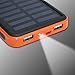 Solar Charger Power 20000mAh Outdoor Portable Charger Solar Power Bank Dual USB External Battery Pack Power Pack with Flashlight (IPX4 Waterproof, Dustproof, Solar Panel Charging, DC5V/2A Input)