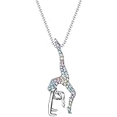 SUMFAN Gymnastics Gifts for Girls,Gymnastics Necklace Jewelry Sport Gymnastic for Girls Birthday Christmas Gifts
