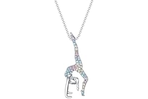 SUMFAN Gymnastics Gifts for Girls,Gymnastics Necklace Jewelry Sport Gymnastic for Girls Birthday Christmas Gifts