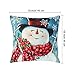 Christmas Throw Pillow Cover Set of 4 Holiday Decor Pillowcase Cushion Cover Square Decorative Pillow Cover for Sofa Couch Bed and Car, 18