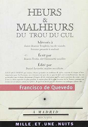 Heurs et malheurs du trou du cul