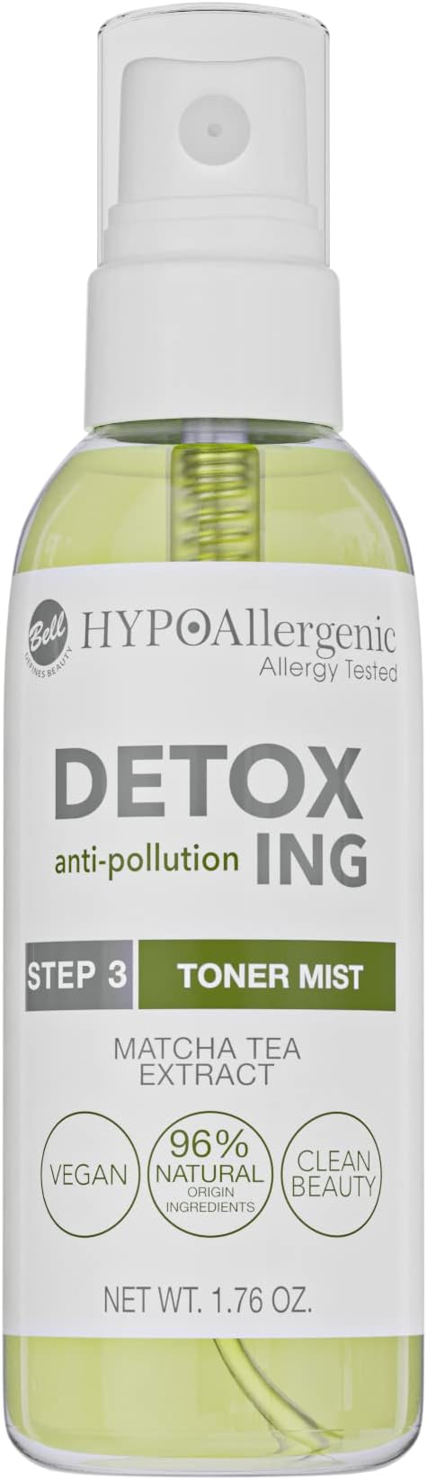 BELL Hypoallergenic Detoxing Toner Mist Matcha Tea Extract Anti-Pollution Vegan