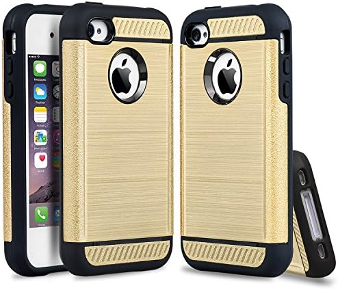 iPhone 4S Case, iPhone 4 Case, CHTech Double Layer Duty Protection Scratch Proof Armor Case Cover for Apple iPhone 4/4S (Gold)